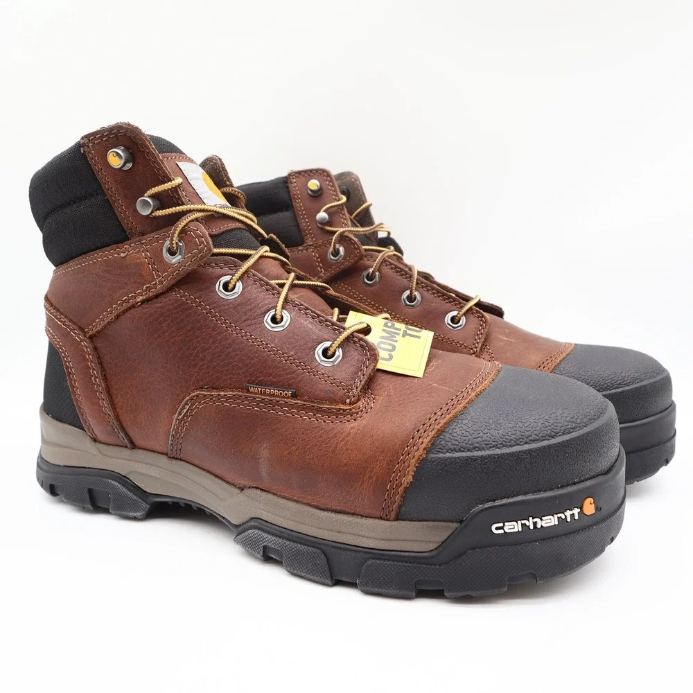 Carhartt Work Boots Mens 10.5 M Ground Force Waterproof Composite Toe CME6355